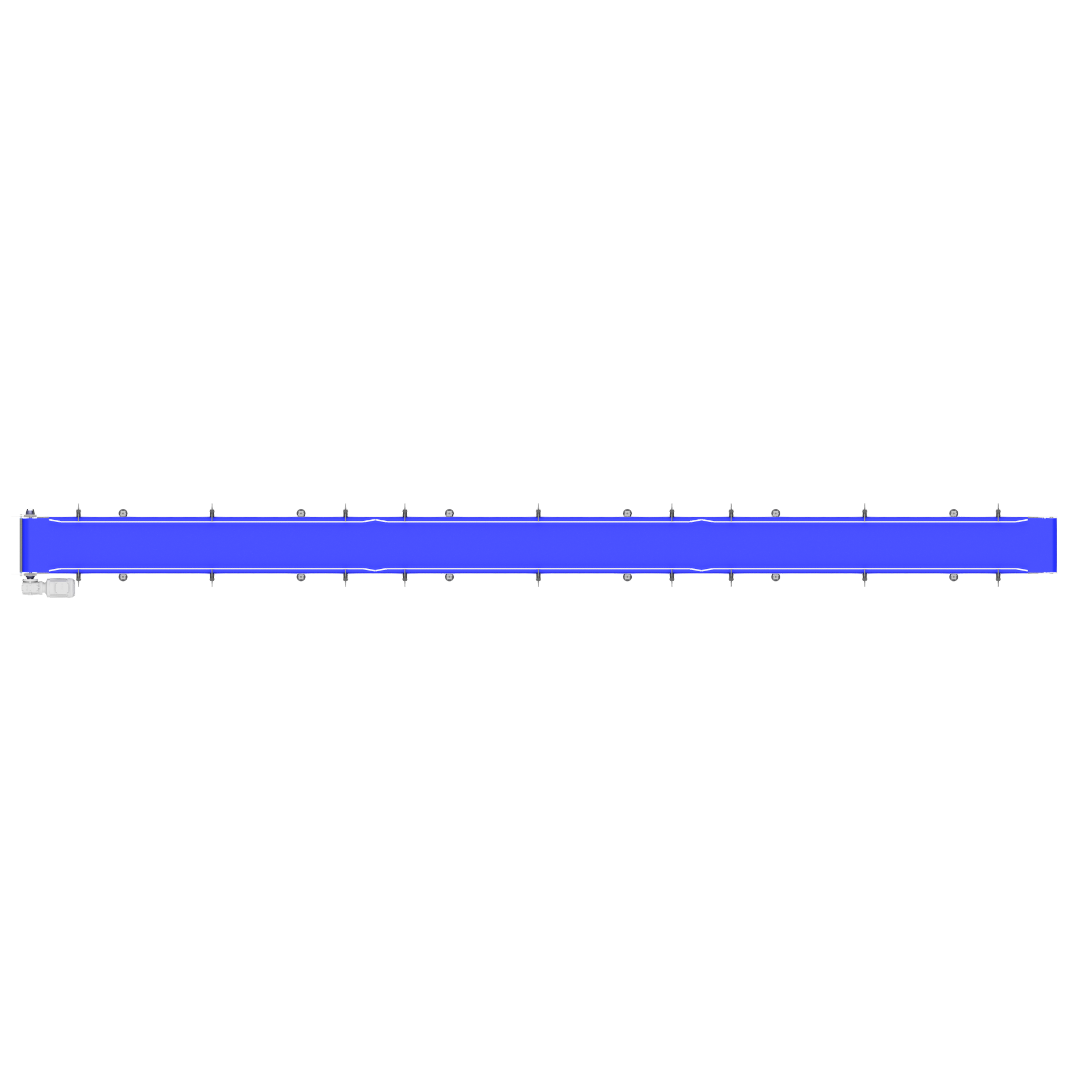 Kunststoffmodul Förderband L=9000