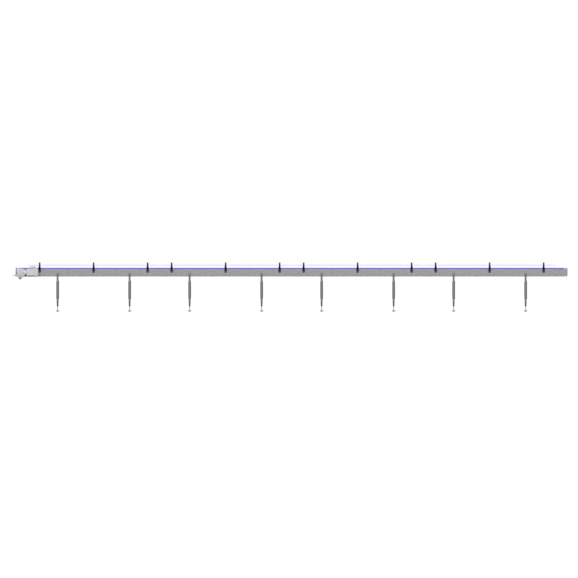 Kunststoffmodul Förderband L=12000