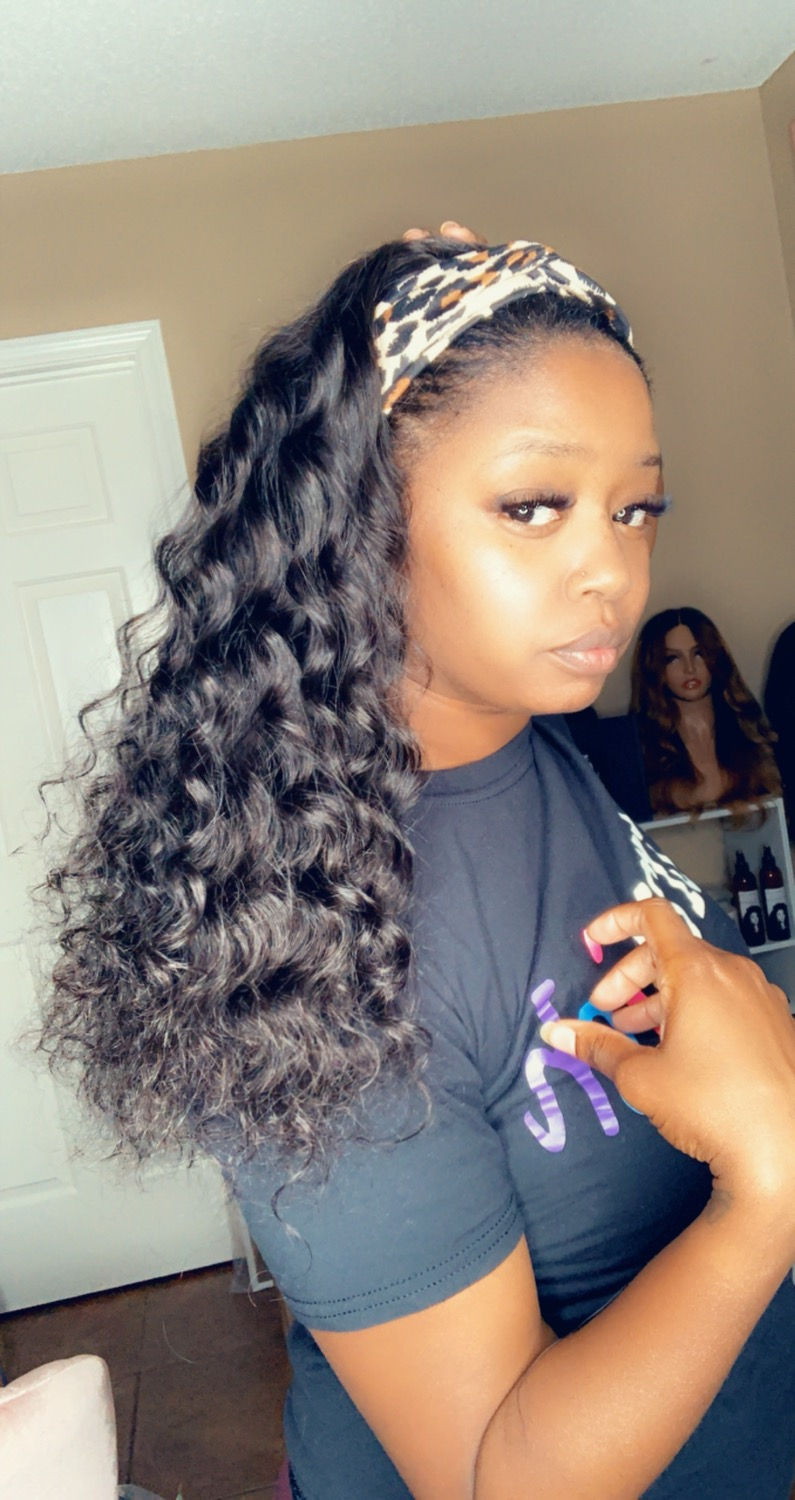 Thumbnail: 18" Indian Wavy Headband Wig