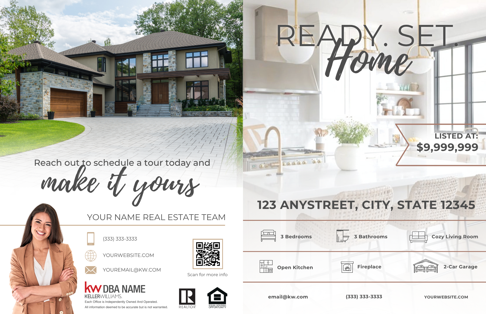 Bi-fold Luxury Listing Brochure - Light Luxury Theme