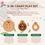 Thumbnail: 3-in-1 Baby Play Set by HippoToys: Wooden rattle, clapper, teether for sensory play
