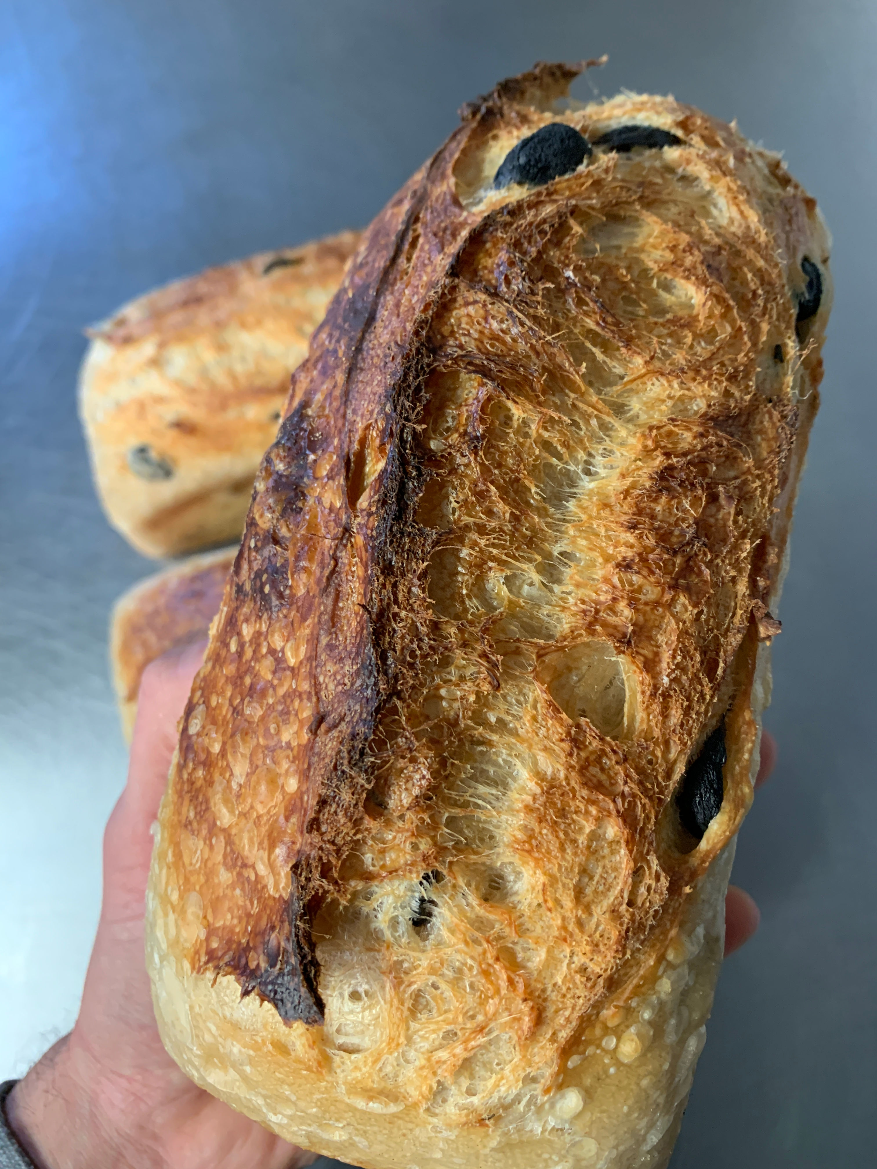 Mediterranean  Spices  Crust and Olives Sourdough Loaf 