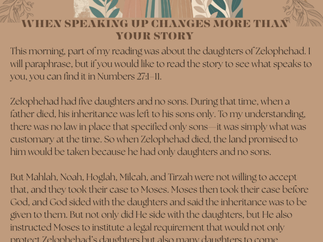 When Speaking Up Changes More Than Your Story by Shaunda Dawson
