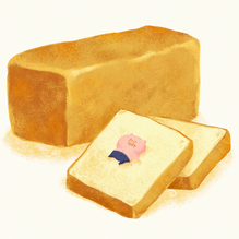 食パンに埋もれる