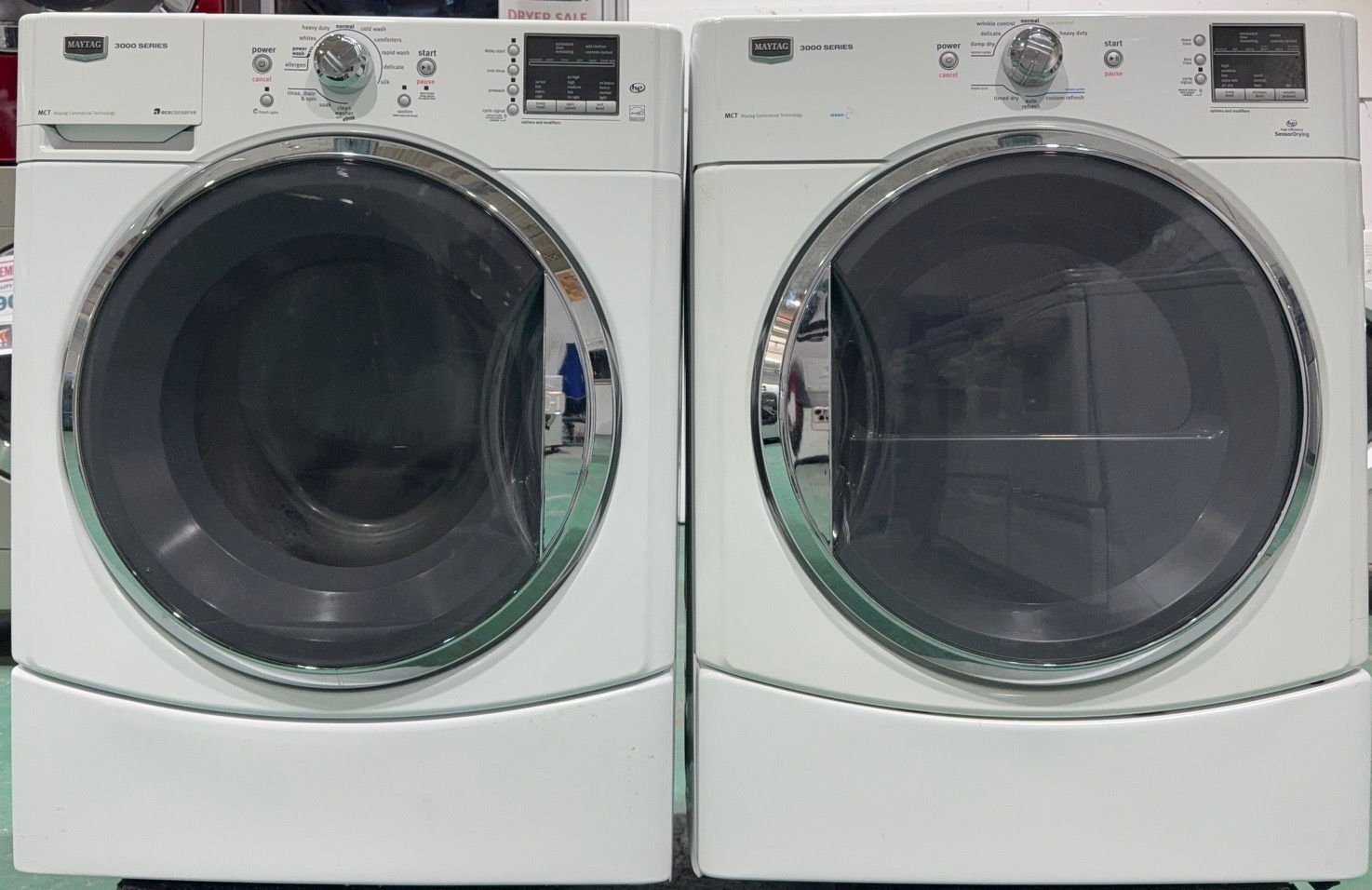 Maytag Washer YMHWE301YW00 (W7370) & Dryer Set YMEDE301YW1 (D7182)