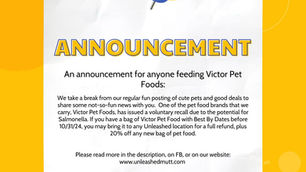 Announcement about Victor Pet Foods