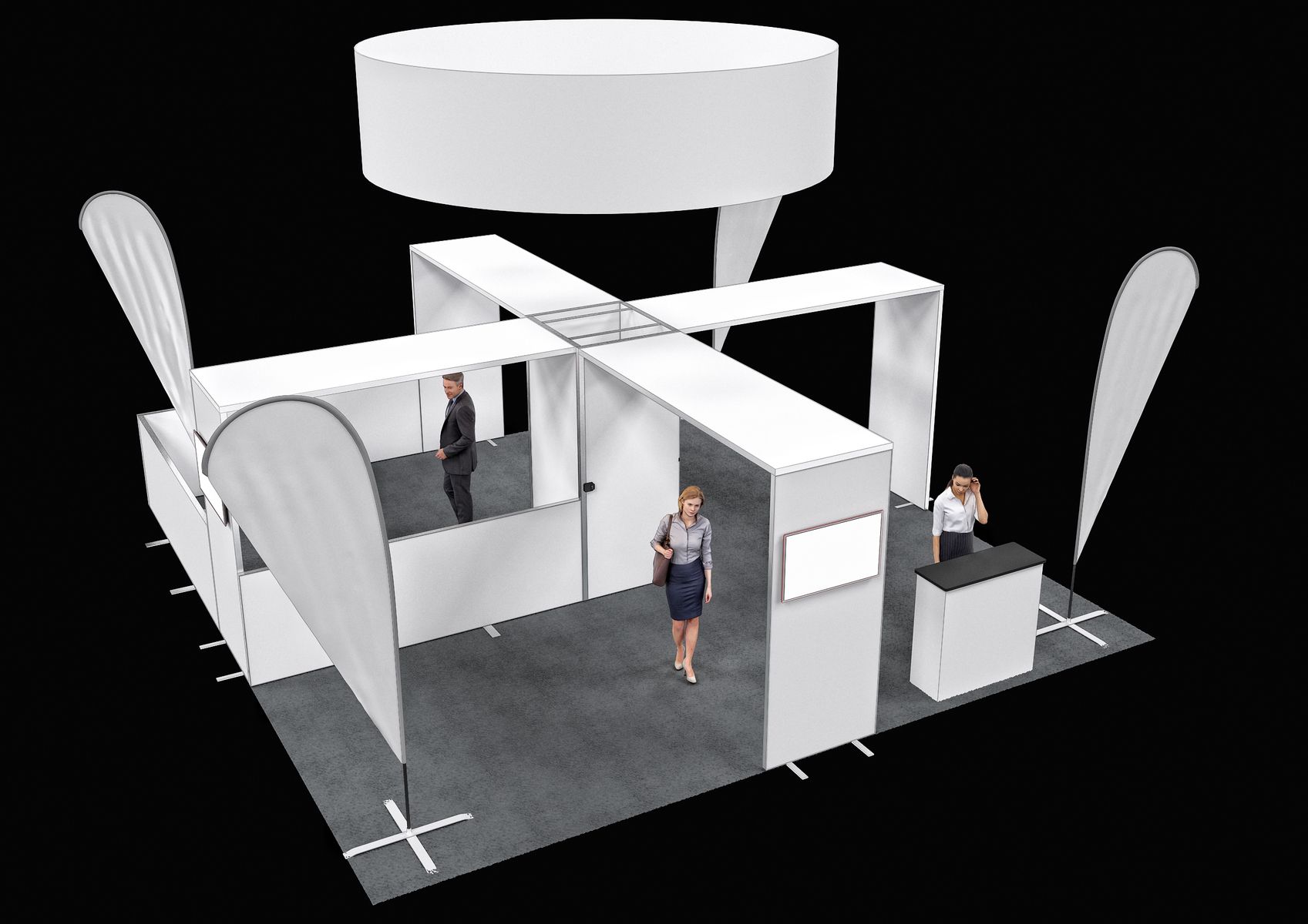 Stand modulaire sans murs