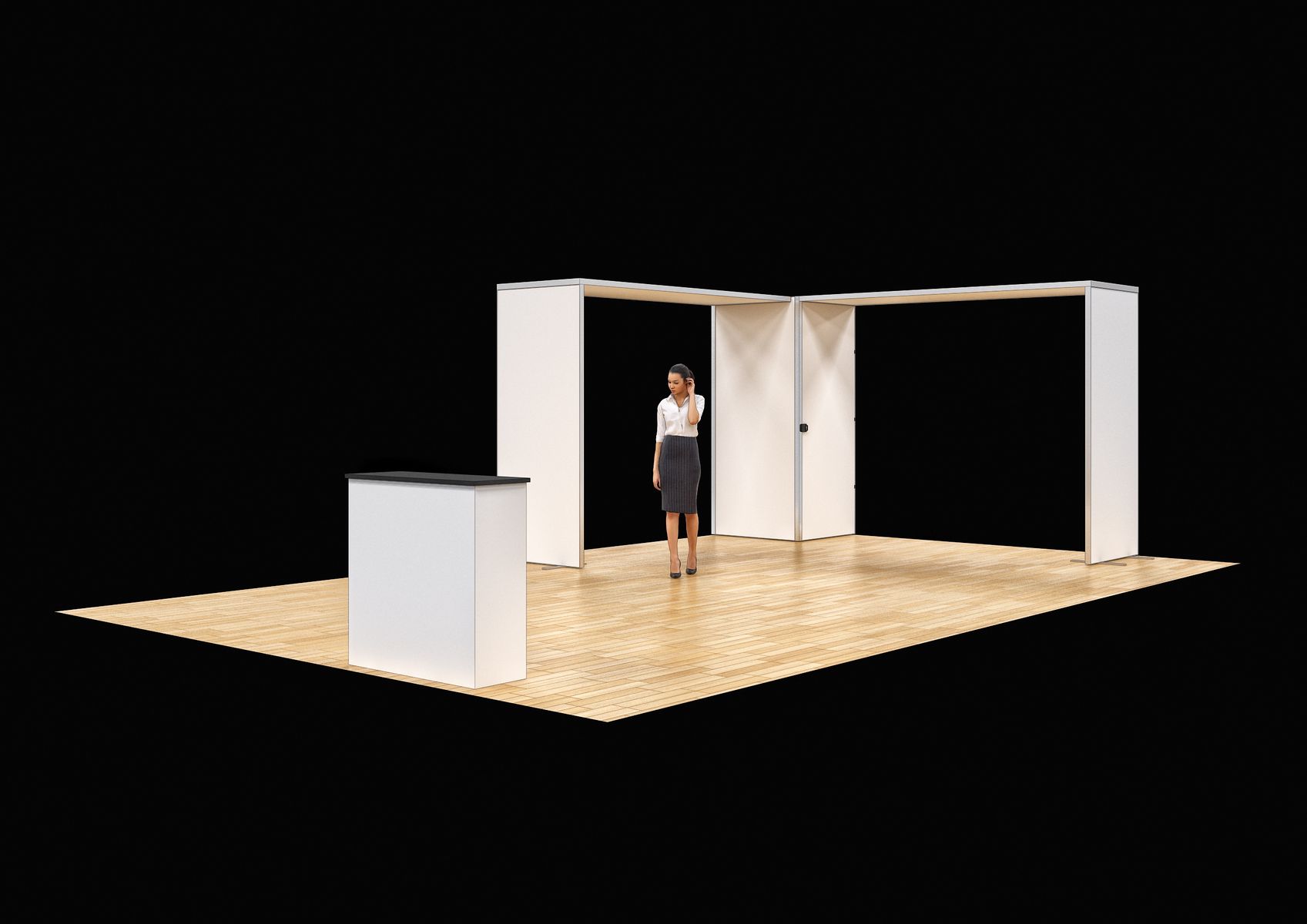 Stand modulaire sans murs