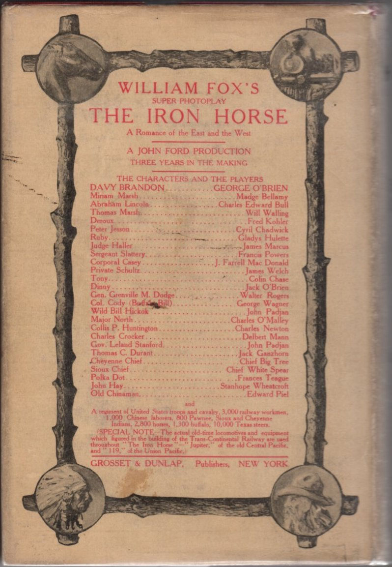 Miniatura: THE IRON HORSE (1924) US Photoplay Edition Book