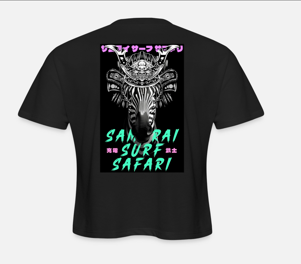 Female Cropped Samurai Surf Safari T