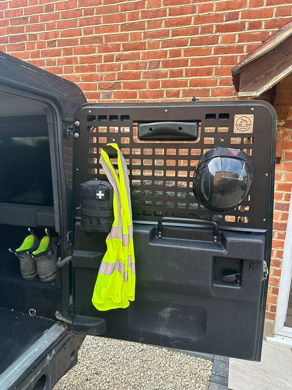 Thumbnail: (Top section) Defender 90/110 Rear Door storage system Molle Panel