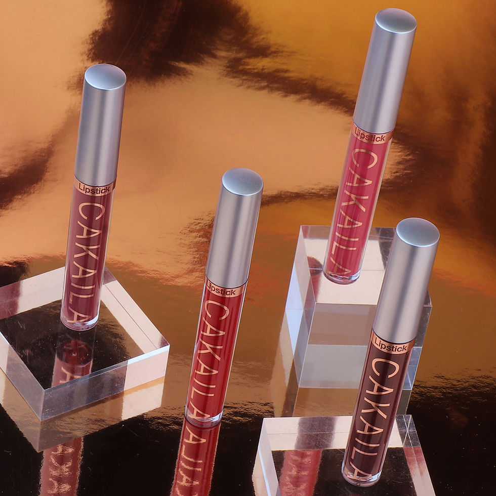 Miniatura: Conjunto de batons com gloss labial de 6 cores CAKAILA, veludo fosco líquido