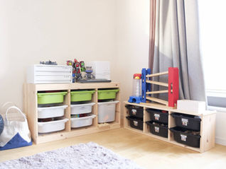 IKEAトロファストを使った片付けやすいおもちゃ収納