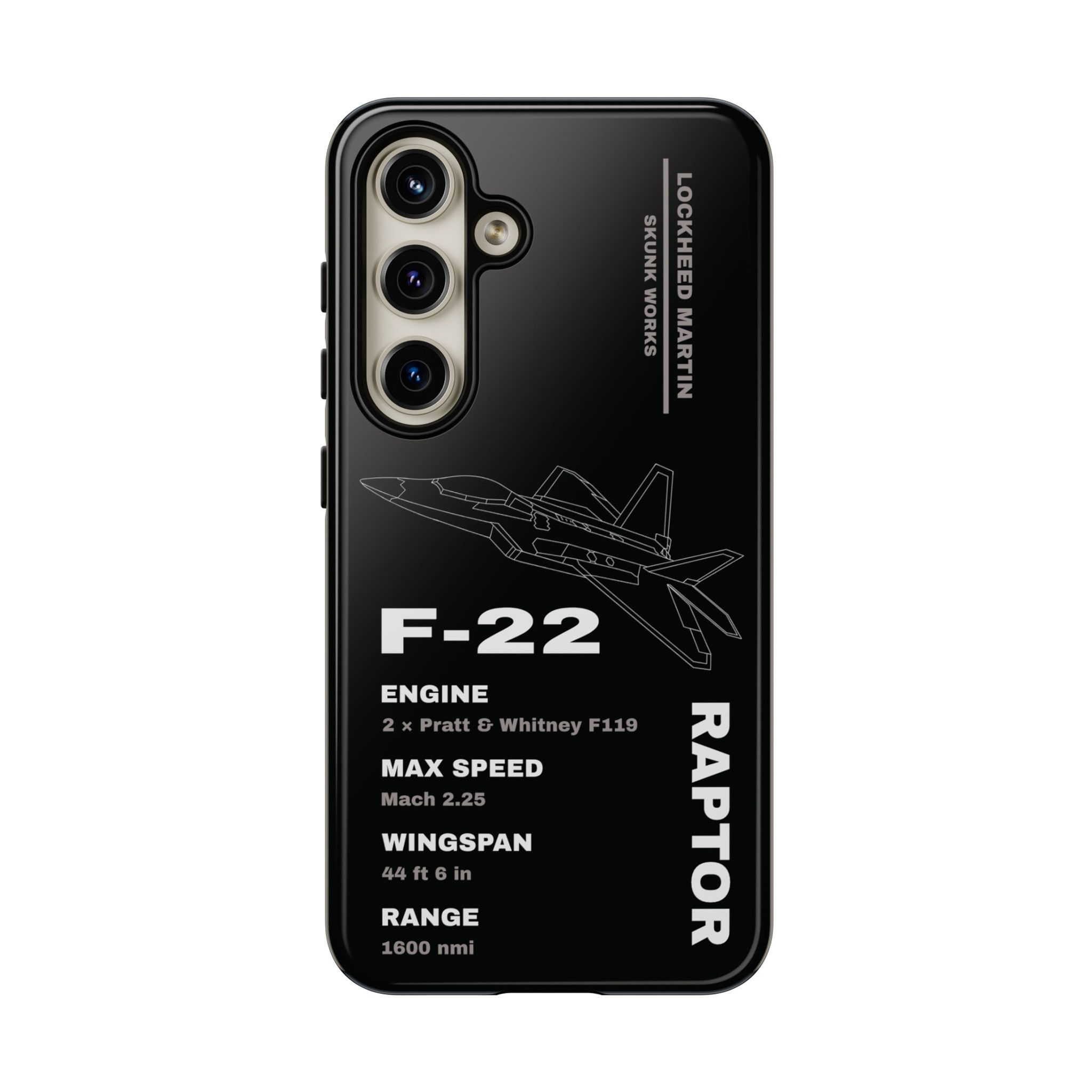 "F-22" Black Case - Samsung