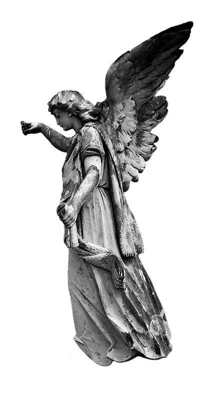 Angel statue image embodying the artistic essence of Mourningstar Blackworks - your haven for blackwork tattoos - Altamonte