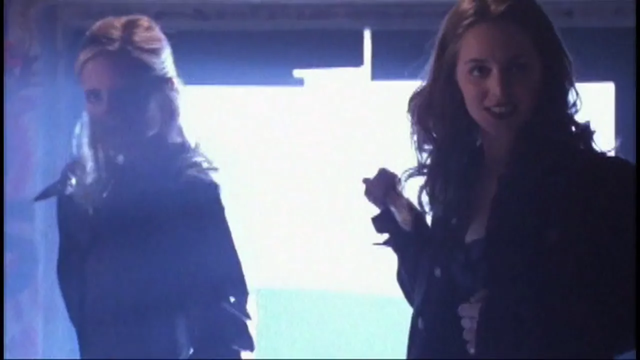Sarah Michelle Gellar and Eliza Dushku as Buffy and Faith in Buffy The Vampire Slayer Series 