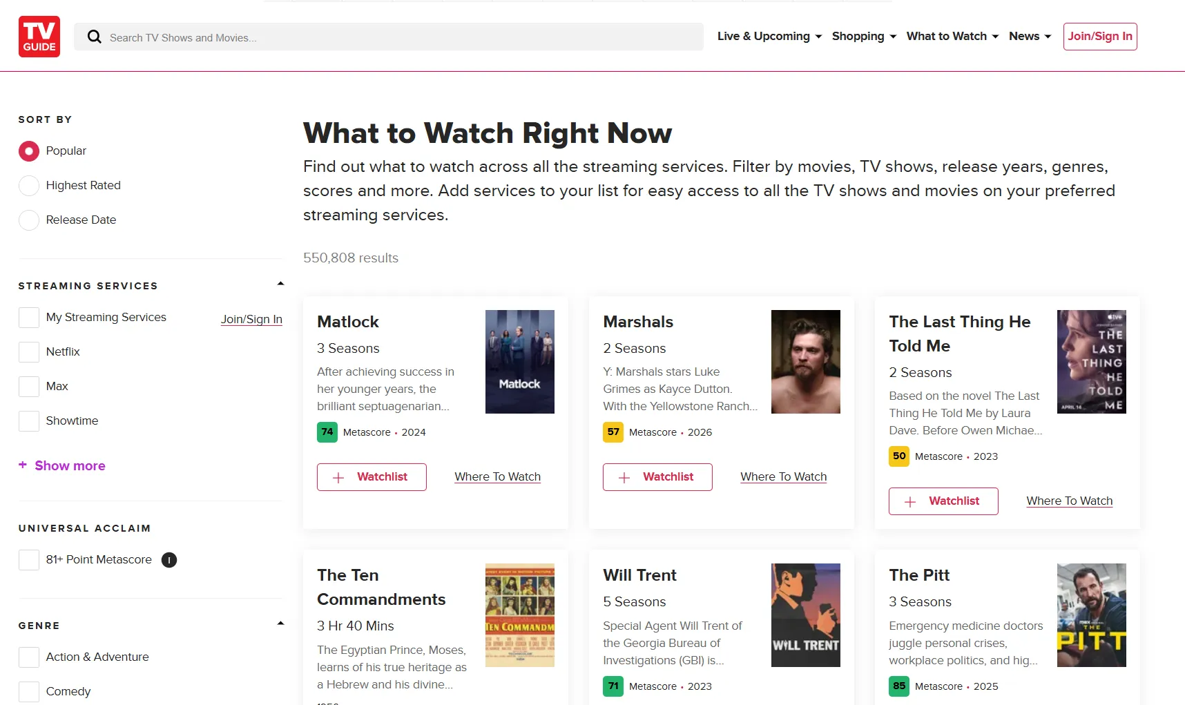 TVGuide OTT Streaming Guide