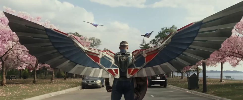 Captain America with Vibranium Wings