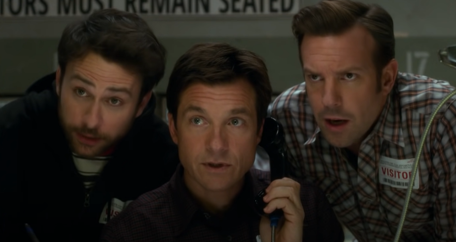Jason Bateman as Nick Hendricks, Charlie Day as Dale Arbus, Jason Sudeikis as Kurt Buckman in Horrible Bosses movie