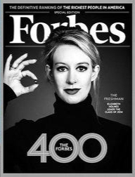 Real Life pic of Elizabeth Holmes on the Forbes Magazine Cover