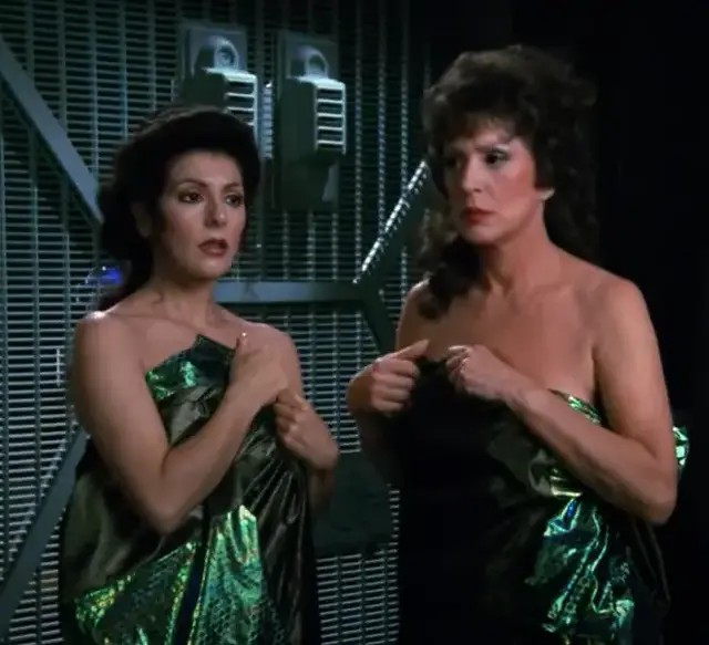 Lwaxana and Deanna Troi 