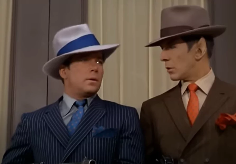 Kirk and Spock as Gangsters in Star Trek TOS