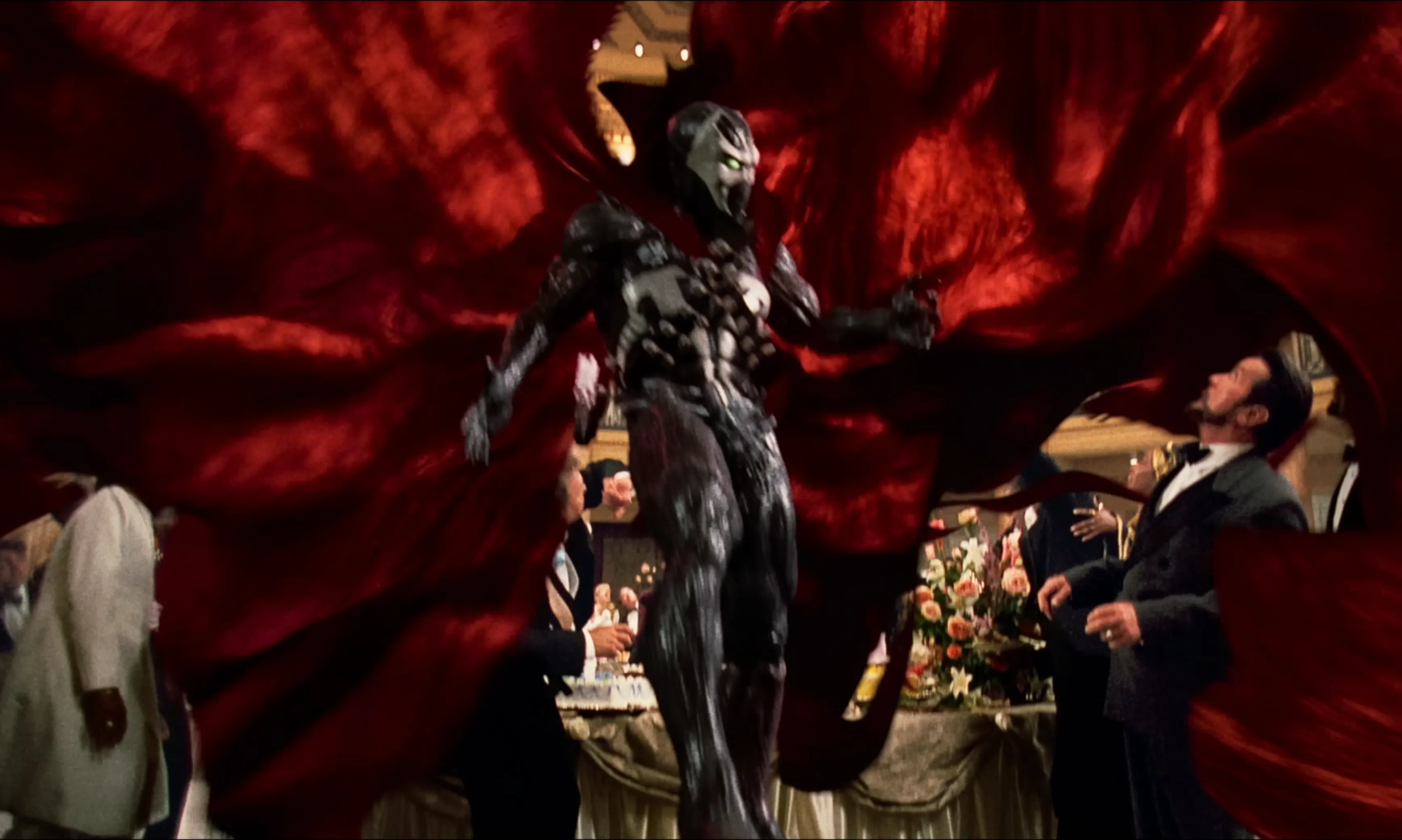 Spawn Using His Cape as a Landing Device