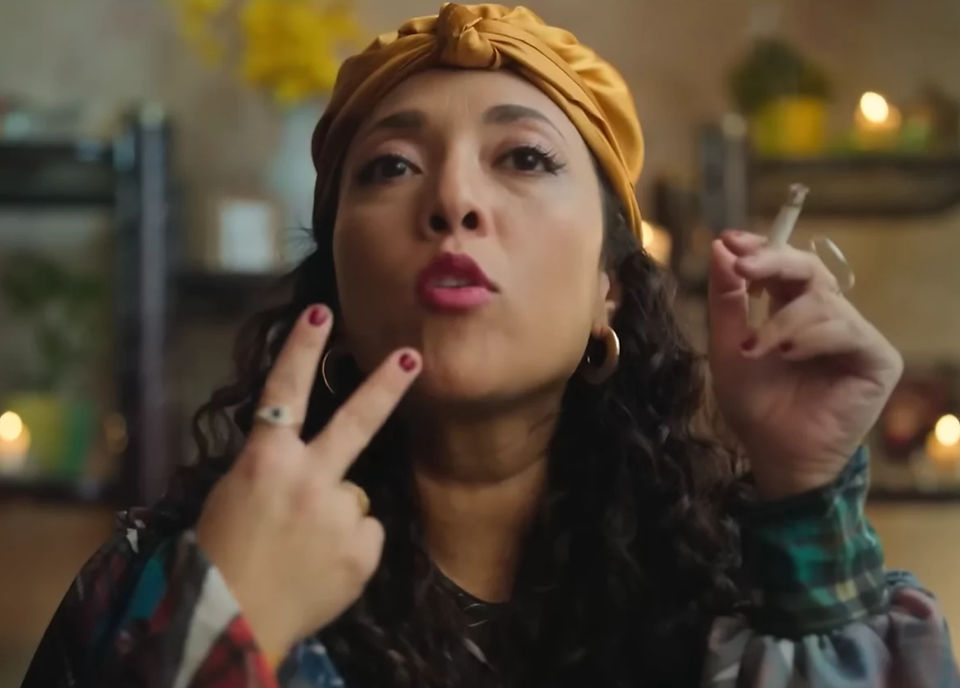 Michelle Rodríguez as Martha Sánchez. in Spanish Netflix series Snakes and Ladders