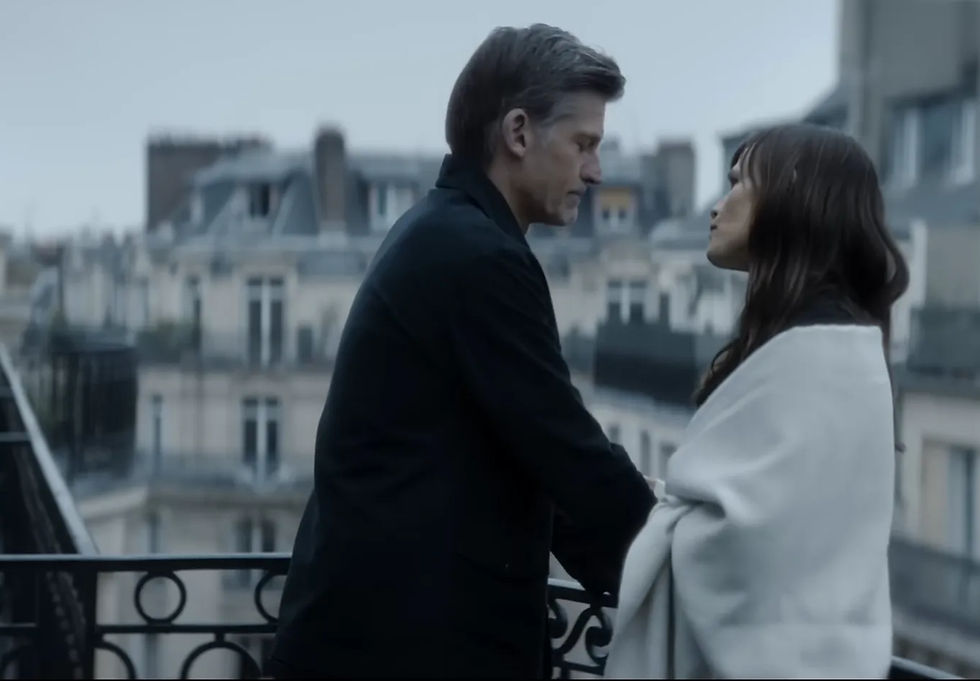 Nikolaj Coster-Waldau as Owen  Michaels and Jennifer Garner as
Hannah Hall in The Last Thing He Told Me