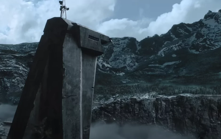 The Watch tower in The Gorge Apple TV+ movie