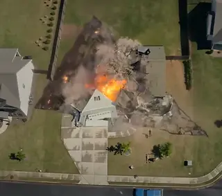 A house dropping into hell in The Bondsman Prime Video Series