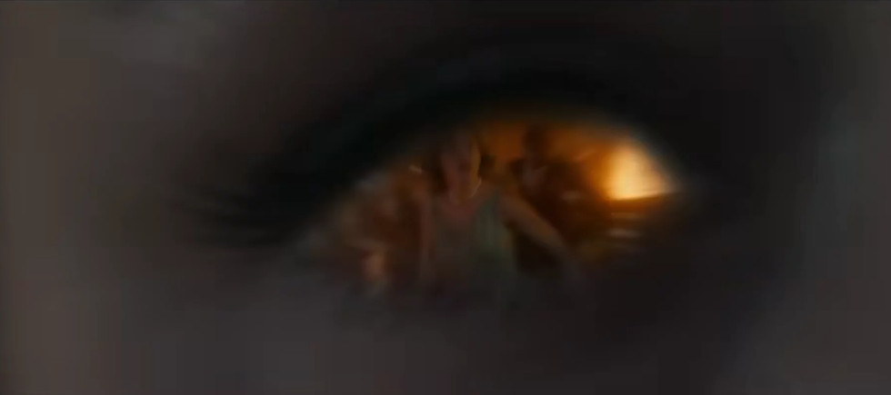 Brec Bassinger as young Iris Campbell having a visionin Final Destination: Bloodlines