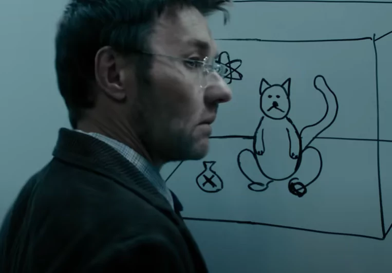 Joel Edgerton as Jason Dessen teaching at a University in Dark Matter Series