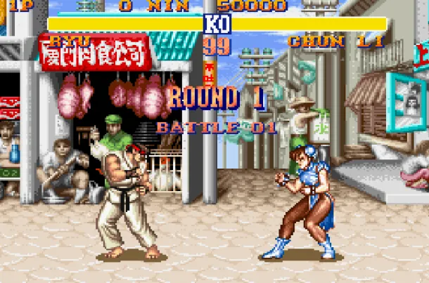 Street Fighter 1992 8 Bit Game PvP Screen