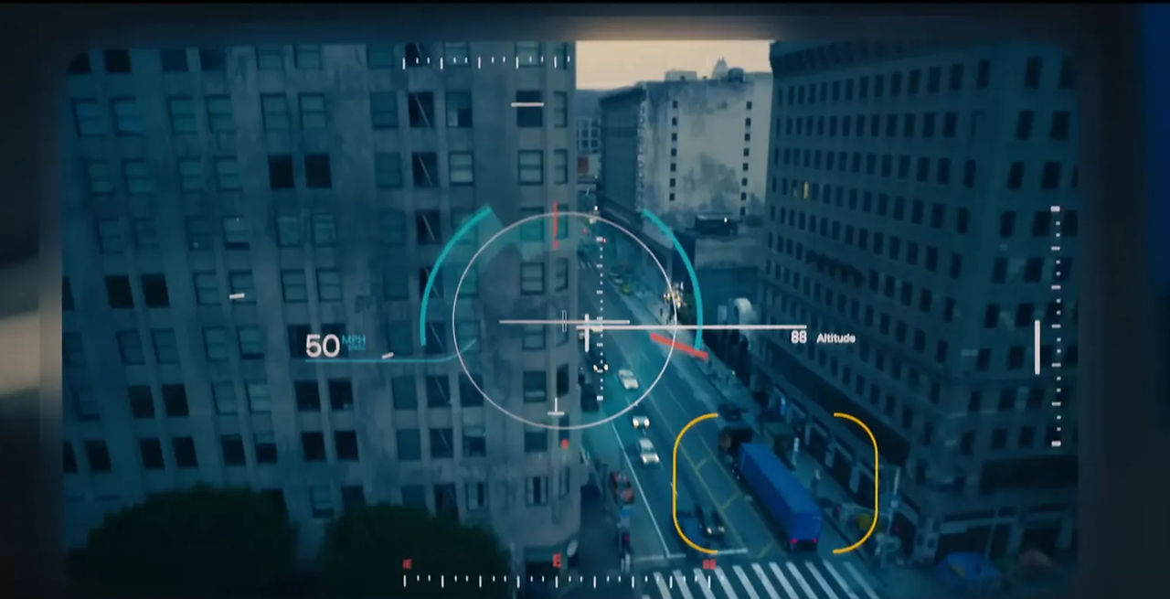 Drone Surveillance in Mercy 2026 Movie