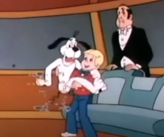 Richie Rich, Dollar the dog and Cadbury the butler on Zillion Dollar Adventures