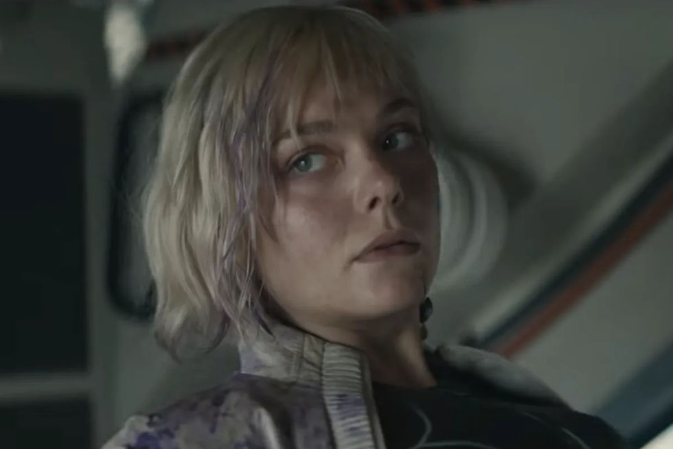 Elle Fanning as the synth Thia in Predator Badlands
