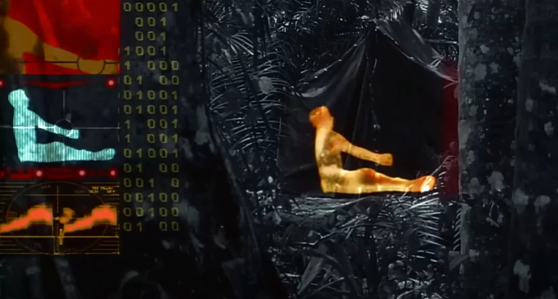 Solo the Cyborg using his thermal vision