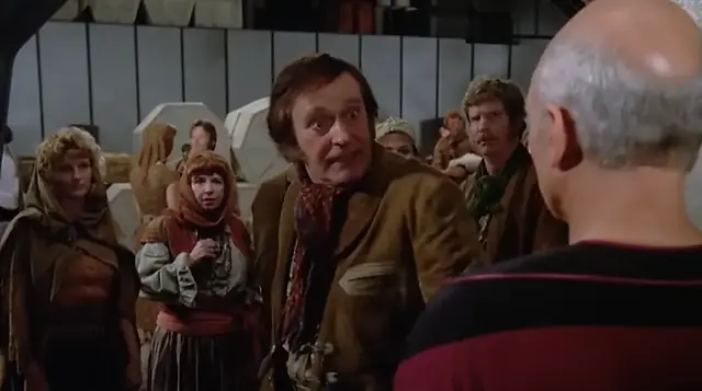 Barrie Ingham as  Danilo Odell from Bringloid V in Up the Long Ladder Star Trek TNG episode