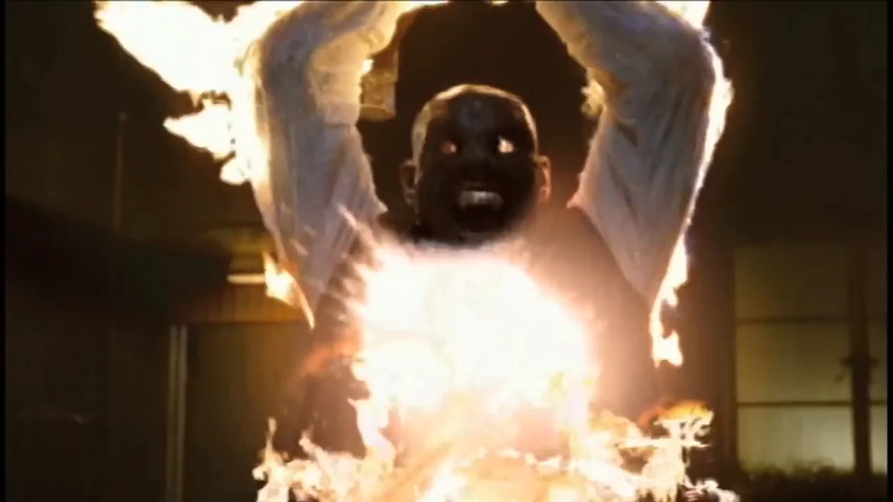 Demon on fire in Buffy The Vampire Slayer Series 