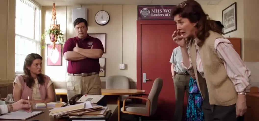 Cooper family in the Principal's office 