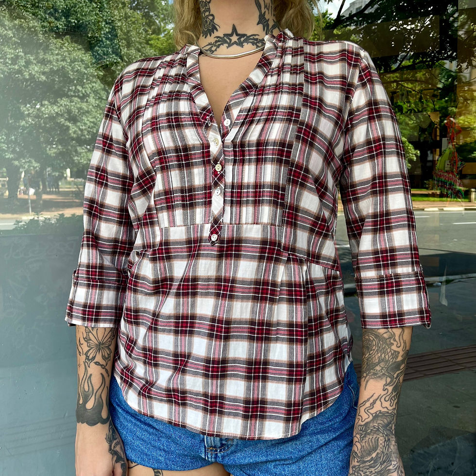 Miniatura: Camisa 3/4 Xadrez Z4RA