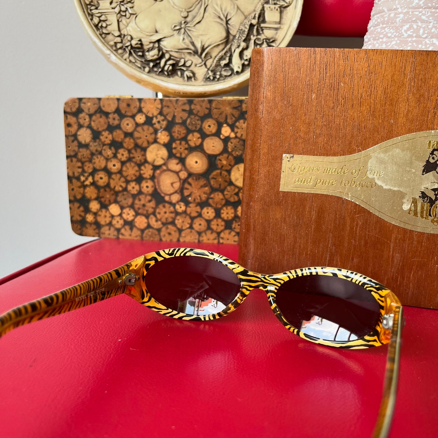 Oculos Vintage Tiger Print