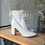 Miniatura: White Leather Ankle Boot