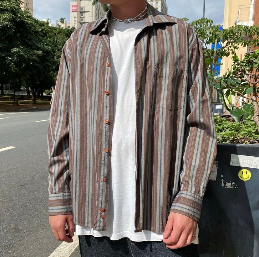 Camisa Vintage Listrada