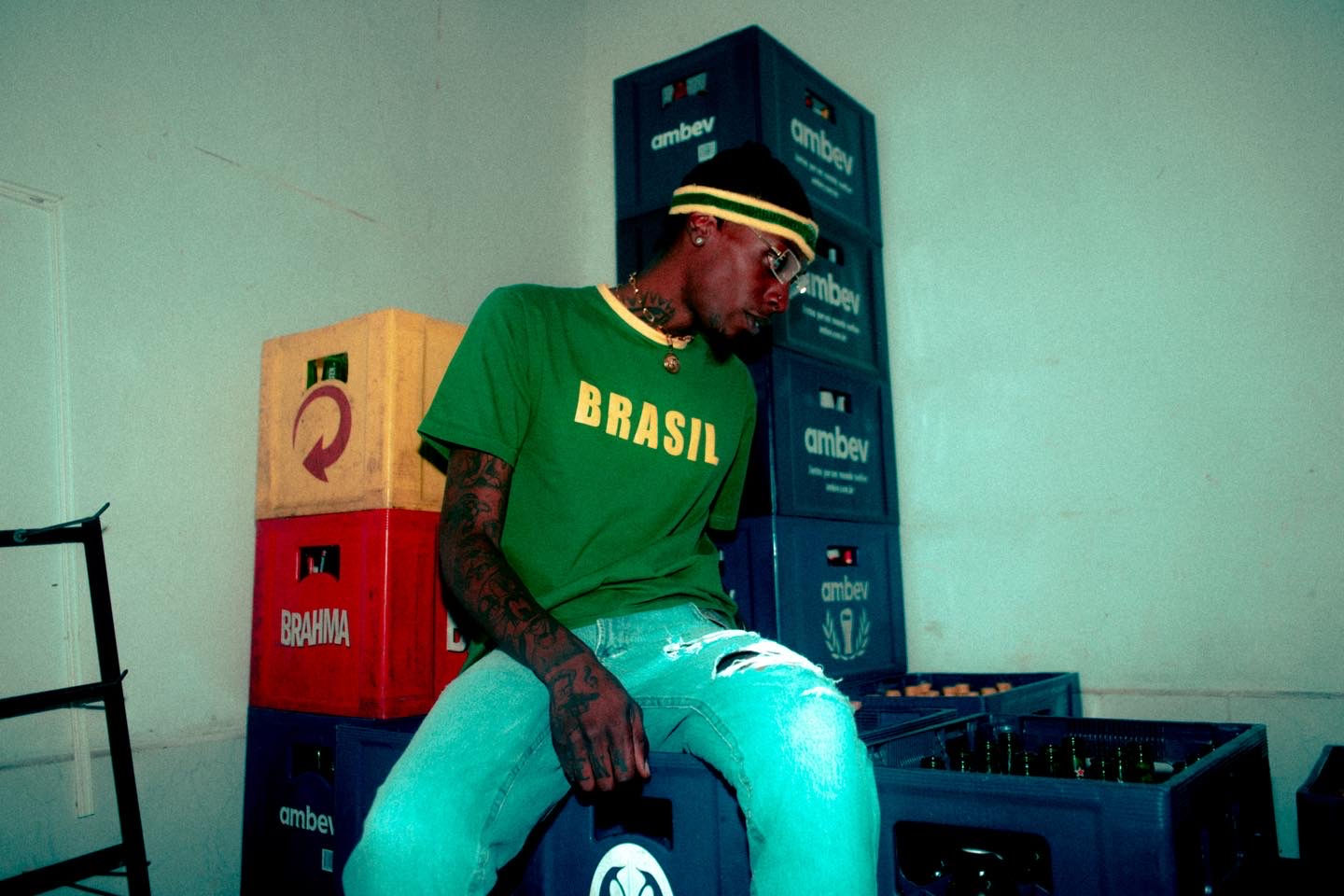 Camiseta Vintage Brasil Verde Anos 2000'