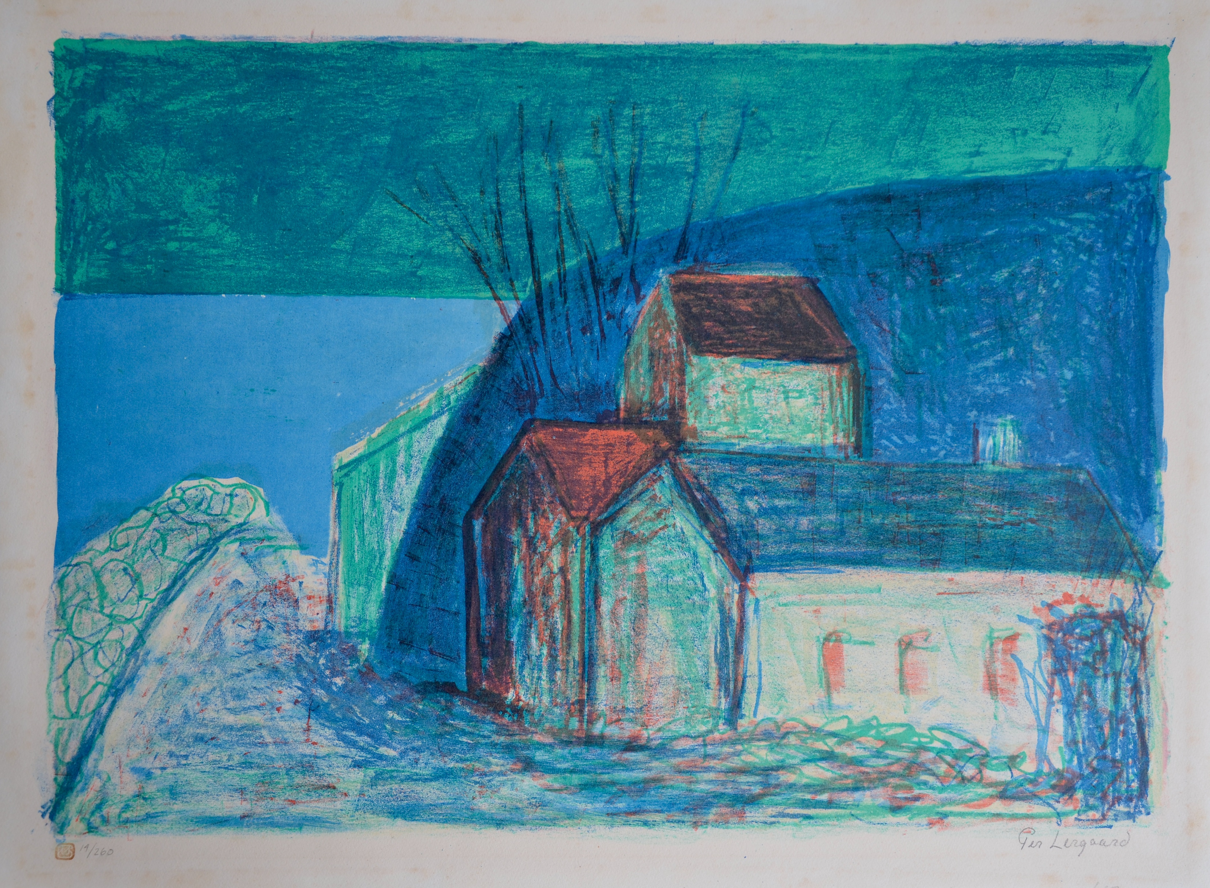 Per Lergaard, color Lithograph