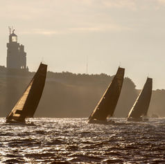 Pirouelle leads Saint Catherine's Light passage at Isle of Wight 