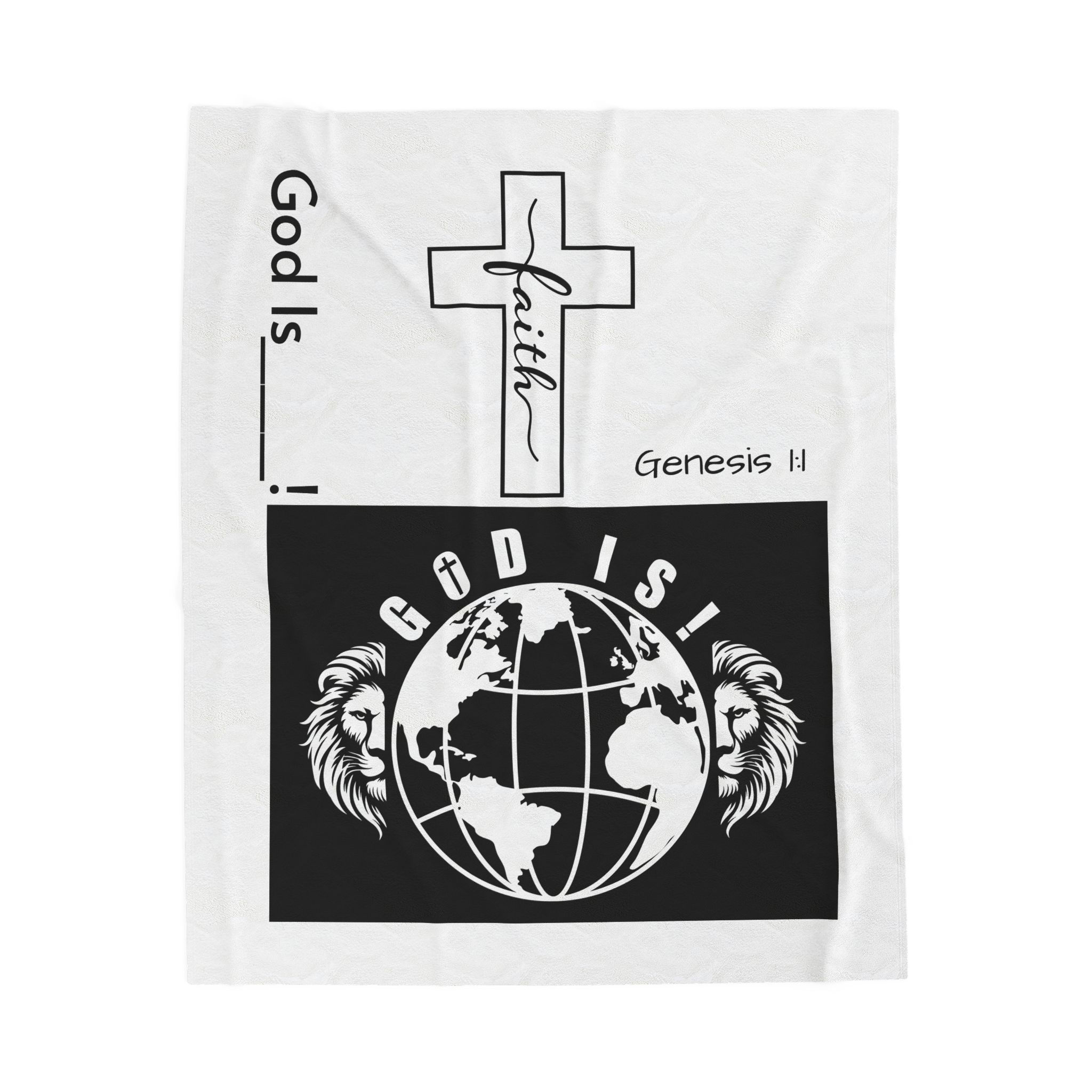 God is_______! Faith-Inspired Velveteen Plush Blanket | Cozy Christian Throw