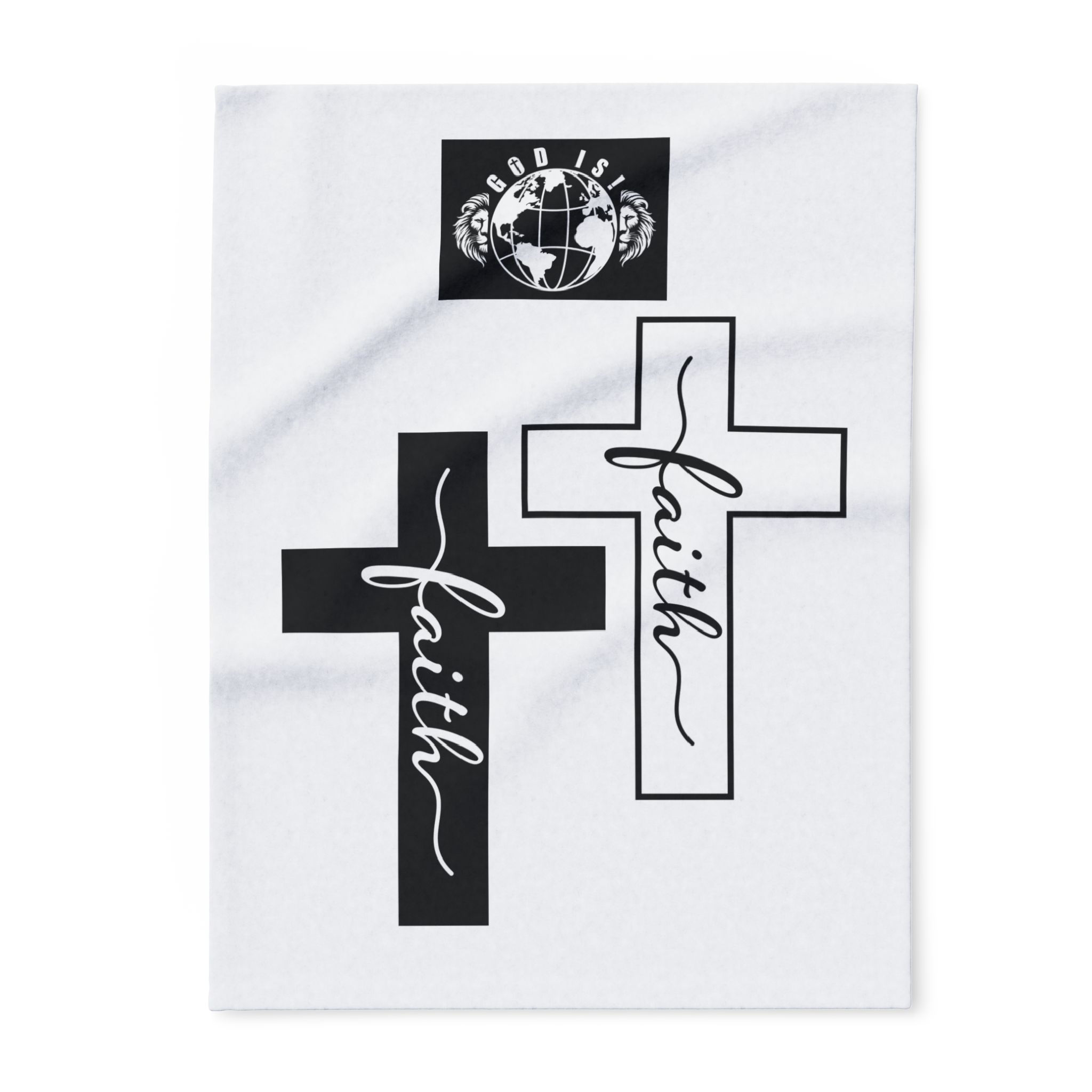 God is ____! Faith Cozy Fleece Blanket Inspirational (Smaller Size for Babies)